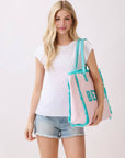 BEACH Shoulder Tote Bag: Pink