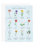 Birth Month Flowers Greeting Card