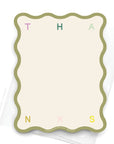 Wavy Die Cut Thanks Notecard