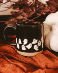 Ghost Pattern Stoneware Coffee Mug