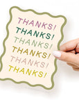 Wavy Die Cut Thanks Notecard