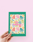 Let's Shellebrate! Seashell Beach Coastal Greeting Card