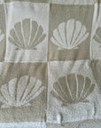ShellCheck Plush Throw - Sand + Tan