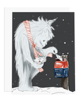 Yeti Sending Letters Greeting Card