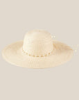 Braided Pearl Band Floppy Sun Hat
