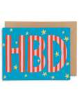HBD Blue Stars Card