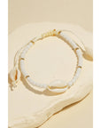 Puka Shell Charms Beaded Cord Bracelet