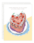 Heart Shaped Cake - Birthday Card