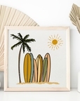 Surfboard Beach Art Print