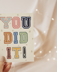 You Did It Card