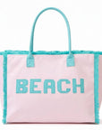 BEACH Shoulder Tote Bag: Pink