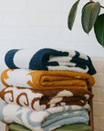 Lanai Plush Throw - Slate Blue