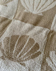 ShellCheck Plush Throw - Sand + Tan