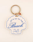 Beach Seashell Charm Keychain