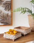 Bamboo Tray with Shell Detail