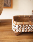 Bamboo Tray with Shell Detail