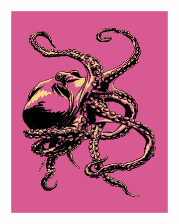 Pink Octo the Octopus Print