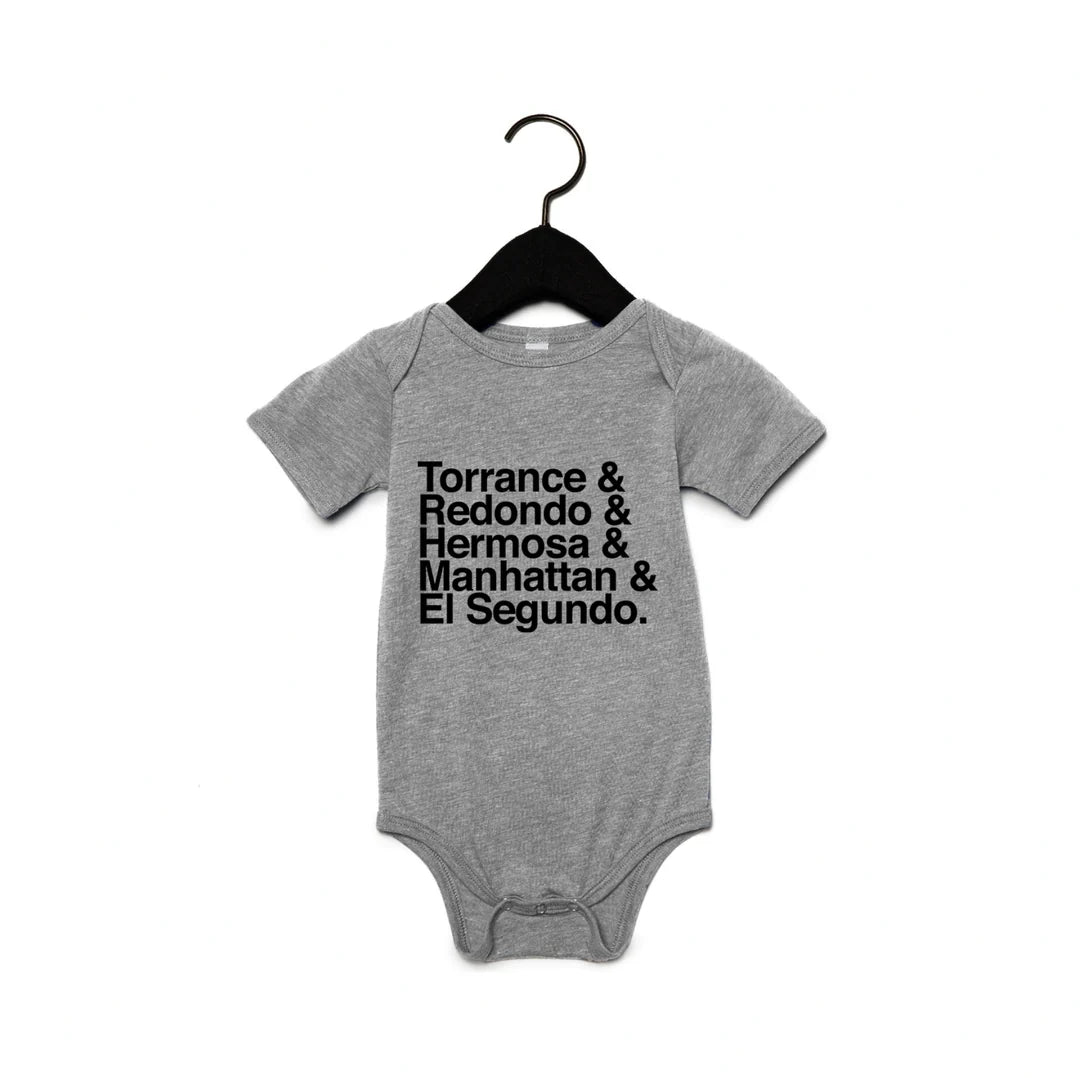 Beach Cities Lineup Baby Onesie