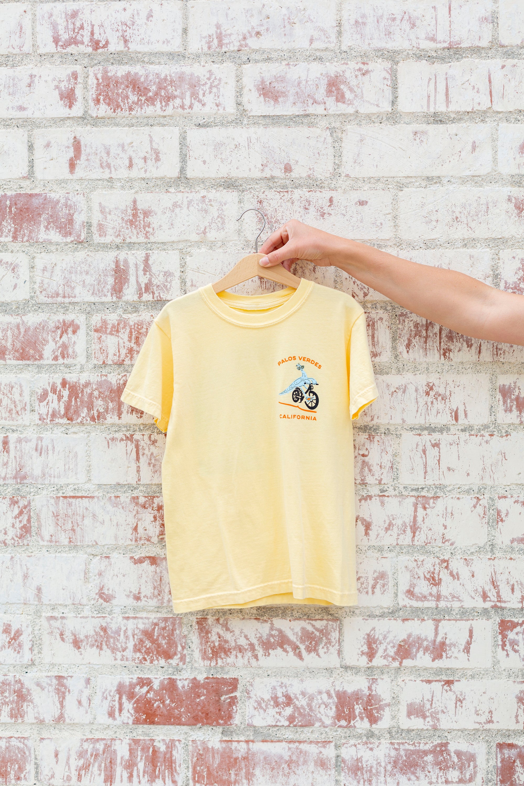 Butter Yellow Kids Peacock Tee