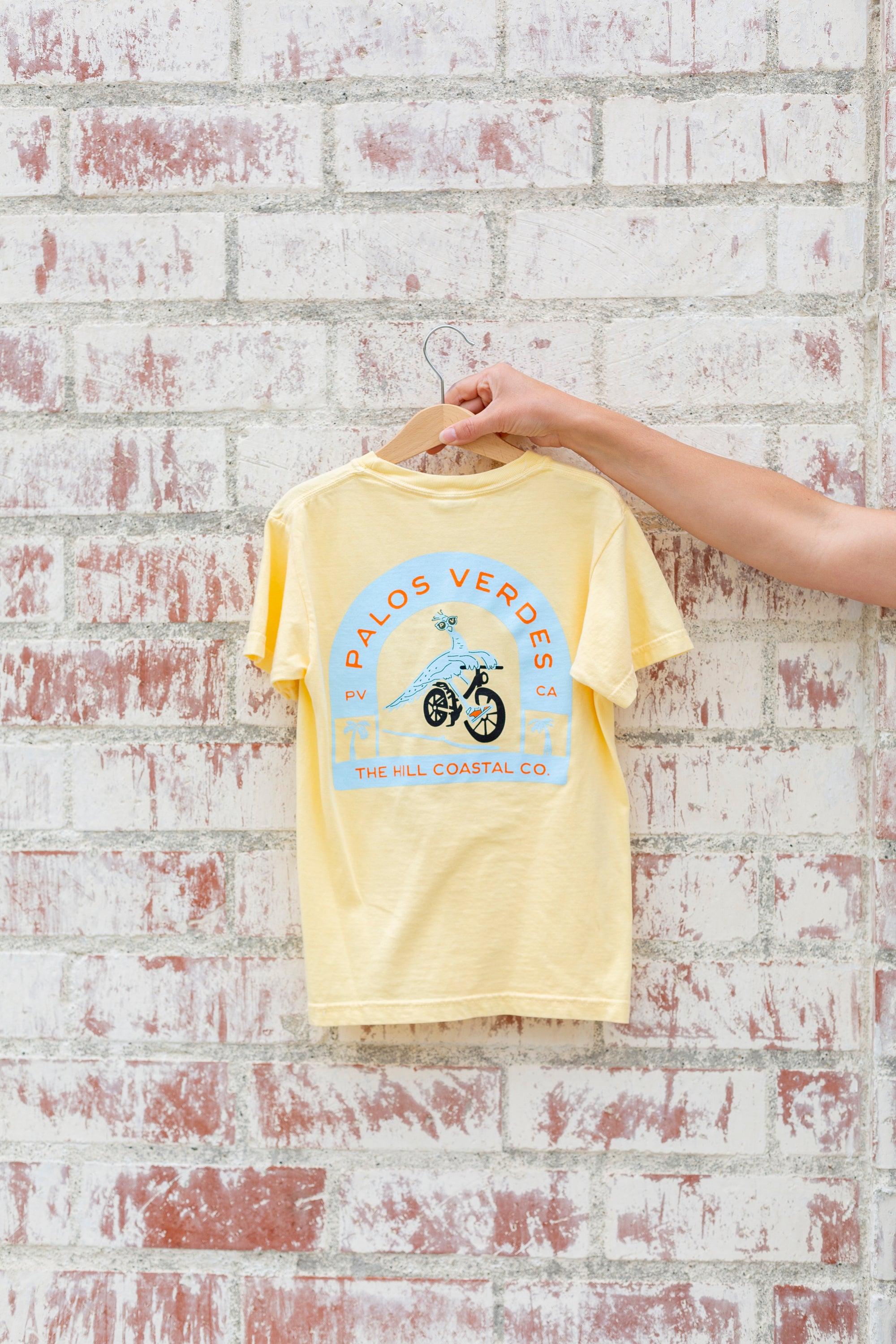 Butter Yellow Kids Peacock Tee