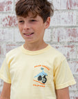 Butter Yellow Kids Peacock Tee