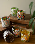 Mosaic Glass Votive Holder