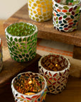 Mosaic Glass Votive Holder