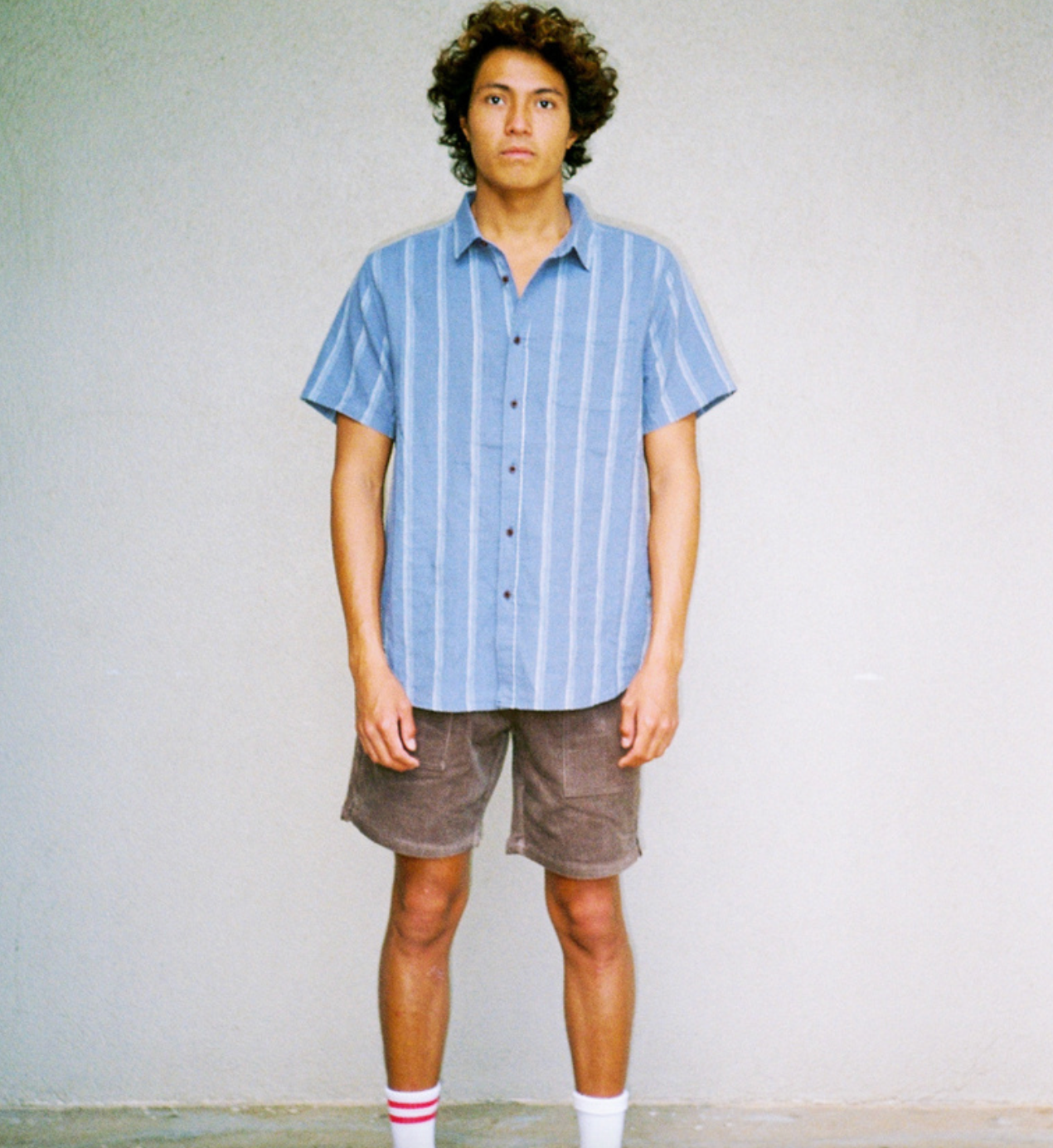 Pinstripe Shirt: Blue