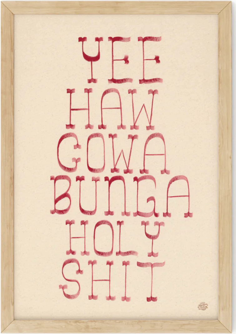 Yeehaw Cowabunga Print