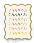 Wavy Die Cut Thanks Notecard