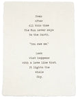 Even After All This Time Handmade Paper Print