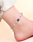 Amethyst Serenity Anklet