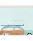 Woody Wagon Surf Dad Greeting Card