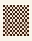 Checker Plush Throw -Classic Brown