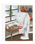 Yeti Cookies for Santa Greeting Card