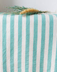 Teal Striped Turkish Beach Towel