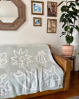 Tide Plush Throw - Seafoam