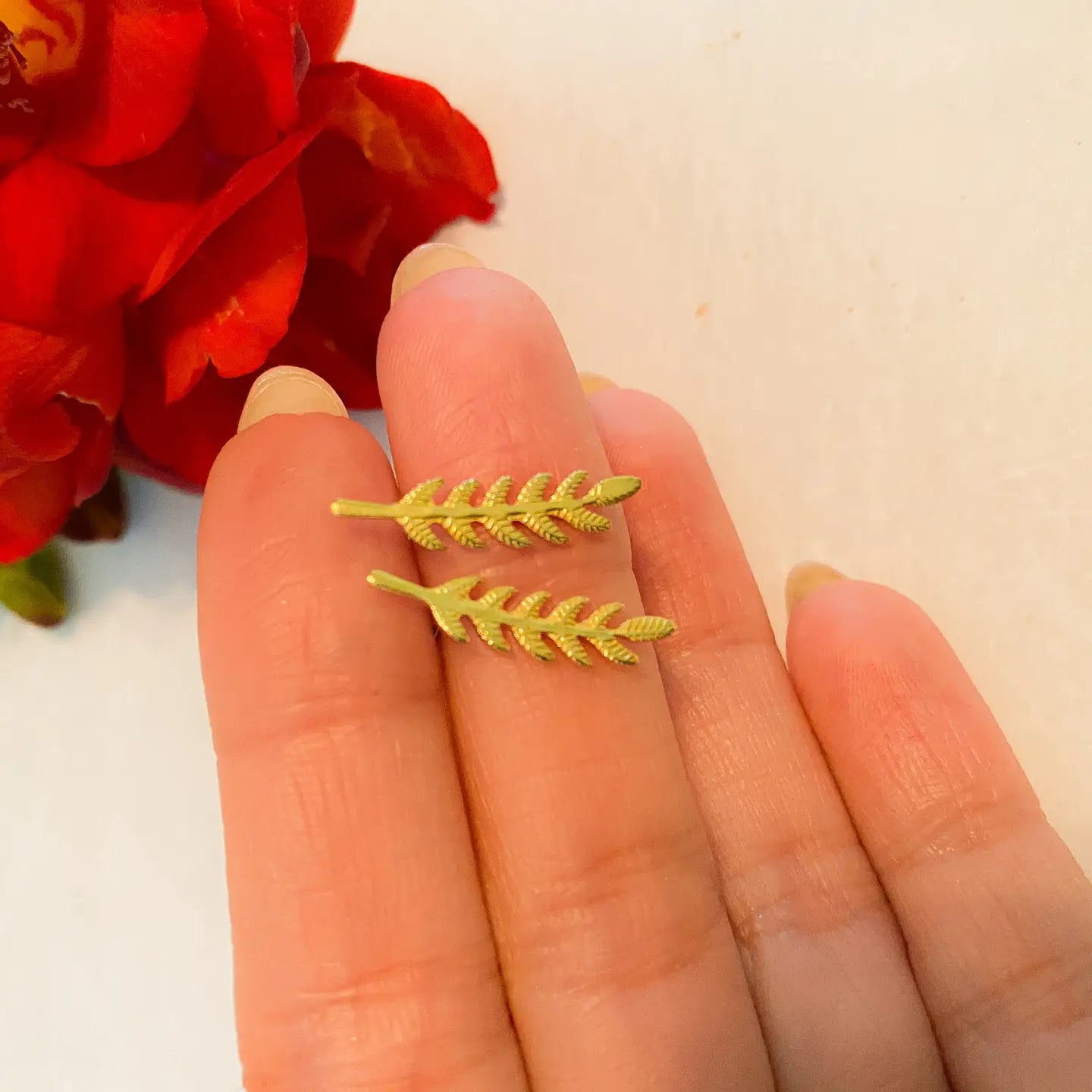 Fern Leaf Stud Earring