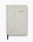 Grateful Heather Gray Linen Notebook