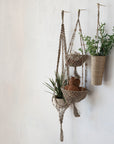 Jute Macrame 2-Tier Basket