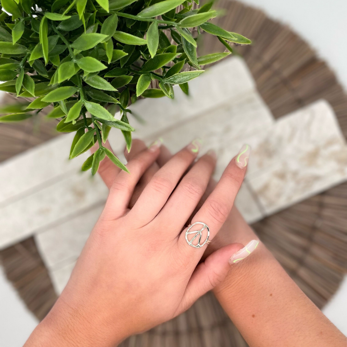 Peace Symbol Ring
