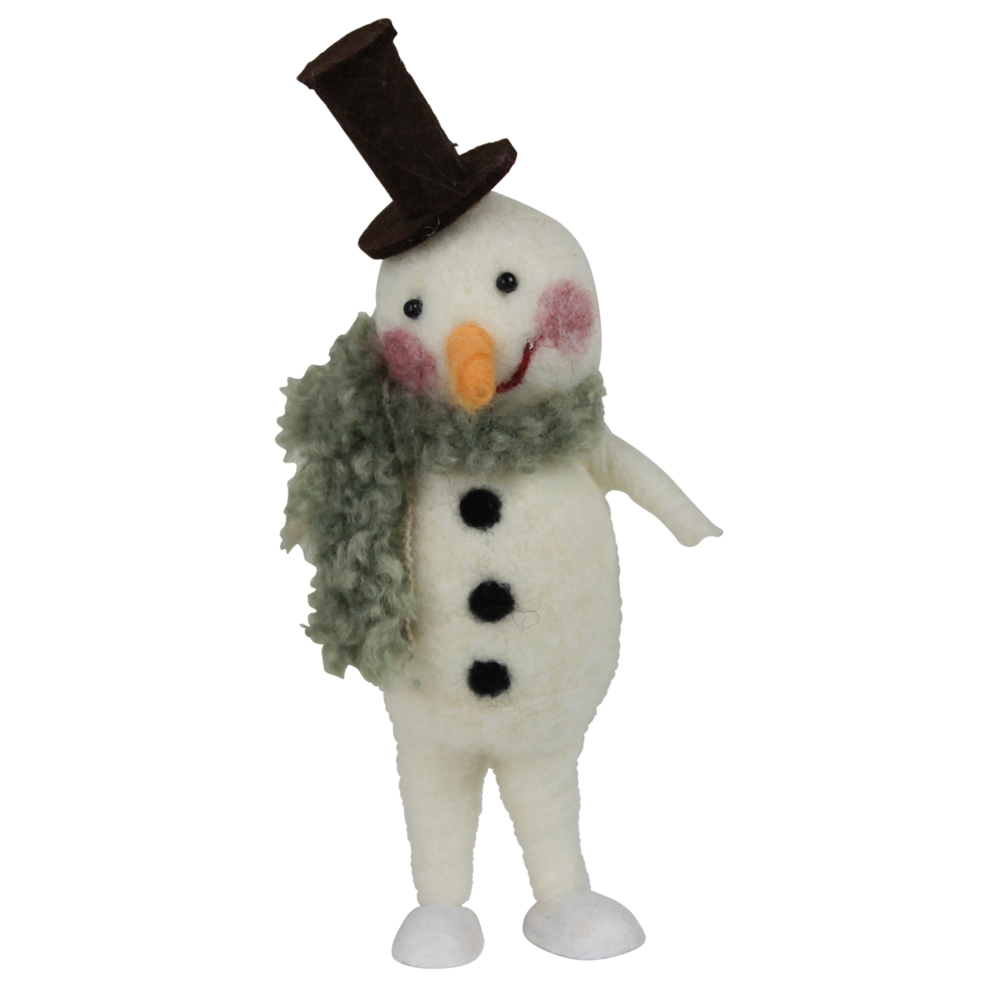 Snowman with Green Scarf