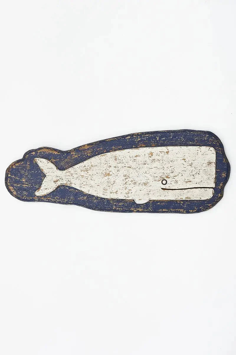 Whale on Wood Plaque