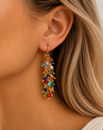 Wisteria Drop Earrings: Multi Quartz