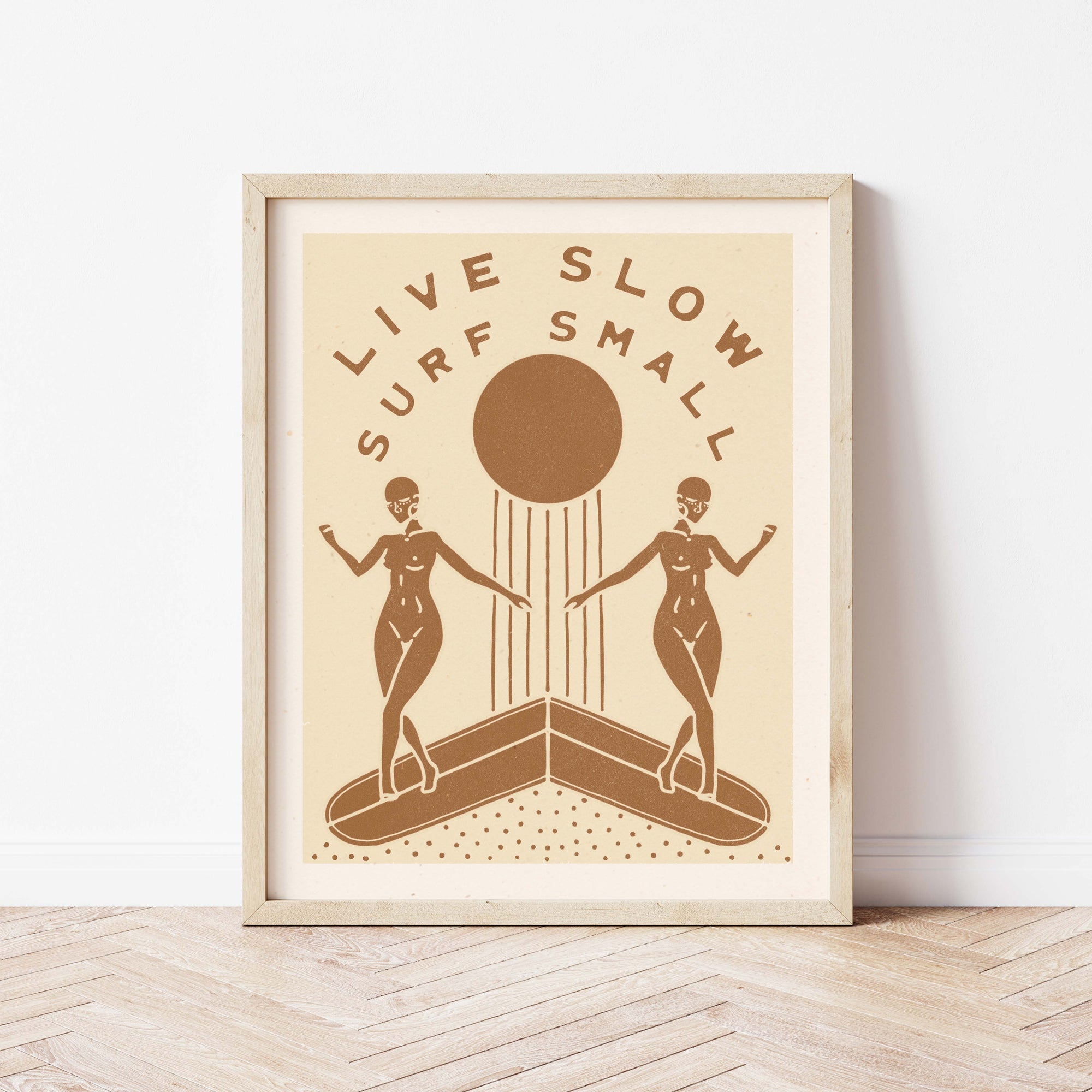Live Slow Surf Small Art Print