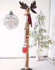 Recycled Wood and Iron Moose