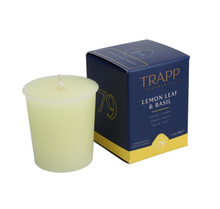 Load image into Gallery viewer, Lemon Leaf and Basil Trapp Candle
