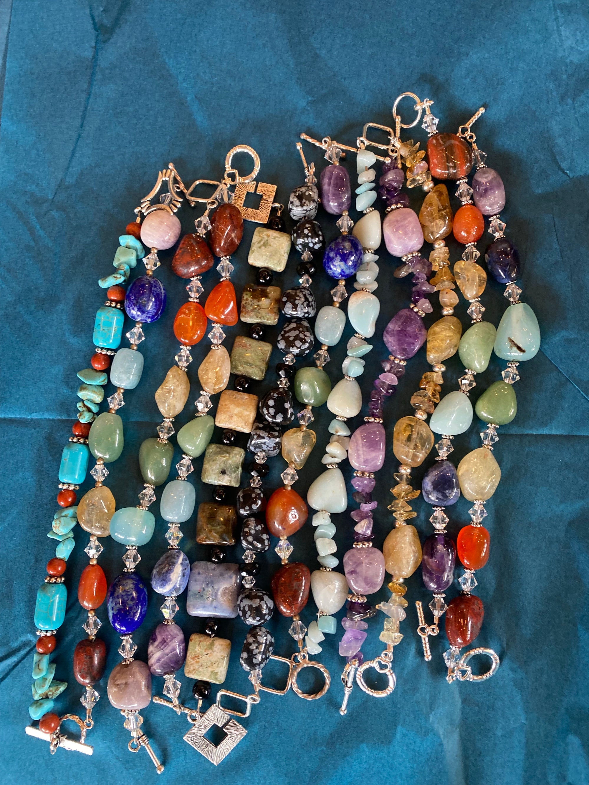 Gem Beaded Bracelet (Each One Varies)