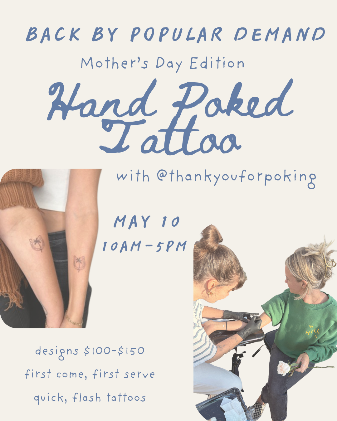 Tatts and Tulips Mother's Day Pop Up
