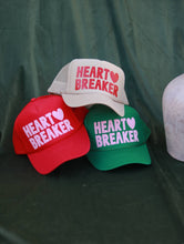 Load image into Gallery viewer, Heart Breaker Trucker hat: Tan / Red
